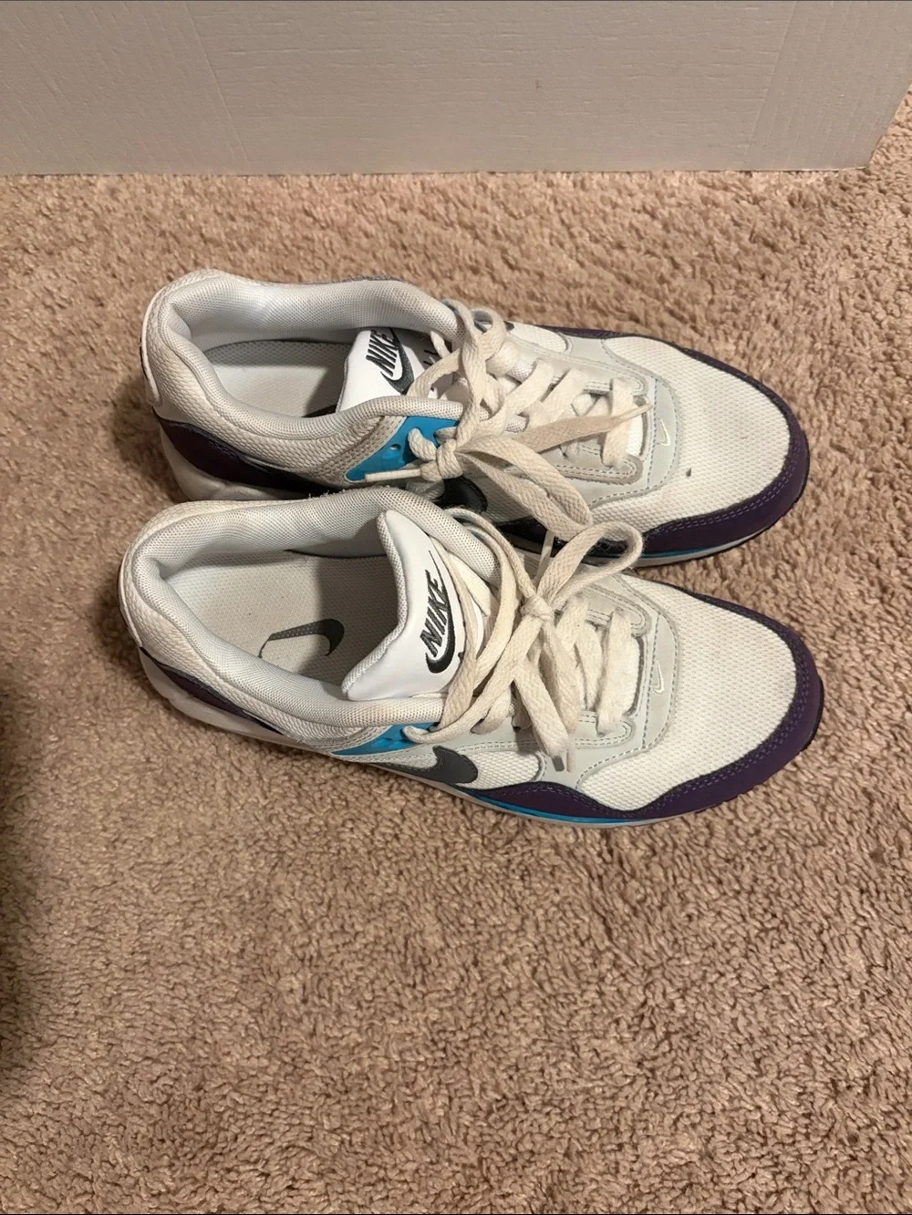 Nike White, Purple & Teal Kids' Sneakers